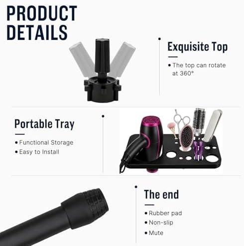 AliLeader 50 Inch Heavy Duty Wig Stand Tripod with Tray Adjustable Mannequin Head Stand Stainless Steel Wig Tripod Stand Wig Head Stand for Hairdressing Training (Mannequin Head Not Included) - Image 3