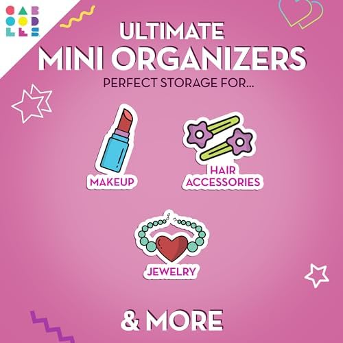 Caboodles Care Pack + Lil Bit Set, Pink & Violet, Travel Organizers for Makeup, Snap-Tight Latch for Mess-Free Travel, Size, Compact (Pack of 3) - Image 4