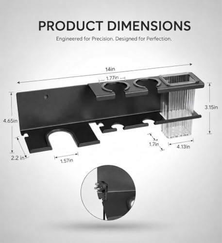 Hair Tool Organizer Wall Mount, Hot Tools Organizer, Hair Dryer Holder, Blow Dryer Holder Wall Mounted, Curling Iron Holder, Flat Iron Holder, Hair Brush Holder, Bathroom Hair Tool Organizer Storage - Image 6