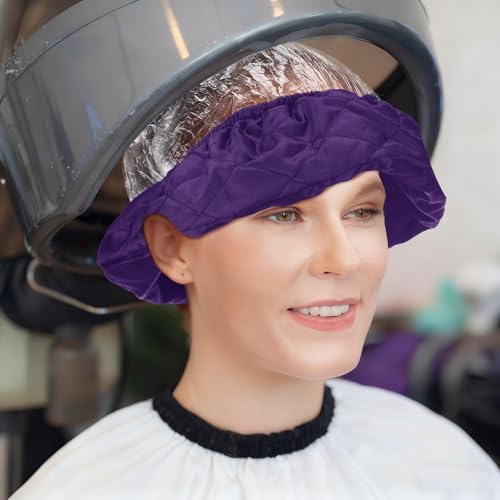 1 Pcs Hair Dryer Heat Shield with 10 Disposable Hoods, Purple - Image 4