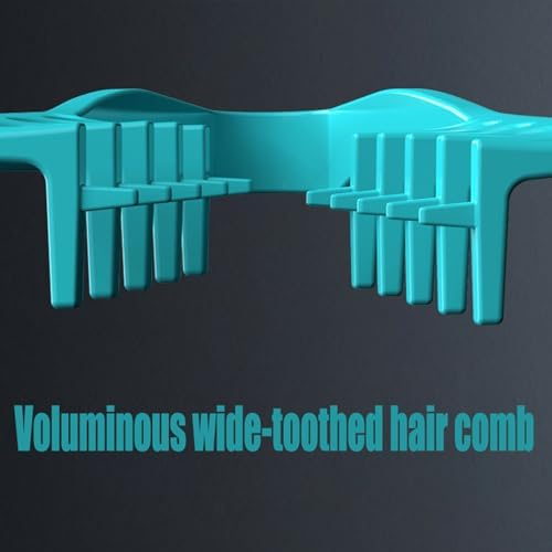 Texture Comb,Texture Styling Comb,Voluminous Wide-Toothed Hair Combs,Travel Folding Design,Wide-Tooth Hair Styling Tool with Textured grip for Women & Men(4pcs-Black+Gray+Blue+Pink) - Image 2