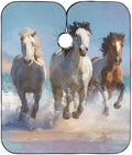 ALAZA Running Horse on Beach Barber Cape for Men Women, Waterproof Haircut Apron Beard Shaving Bib Hair Cutting Cloth 55 x 65 Inch by ALAZA