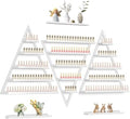 EBANKU 6PCS Nail Polish Racks 5 Tiers Nail Polish Shelf for Wall Triangular Display Rack Cosmetic Display Cases Lipstick Perfume Wall Shelf Essential Oil Organizers for Home Spa Nail Salon Shop(White) by EBANKU