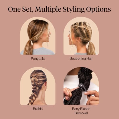 Kitsch Clear Hair Rubber Bands & Black Hair Tie Cutter Tool Set - 200 pcs - Image 7