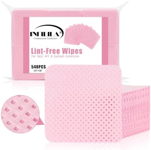 NXJ INFILILA 540PCS Lint Free Nail Wipes for Nail Polish Remover,Nail Prep by INFILILA