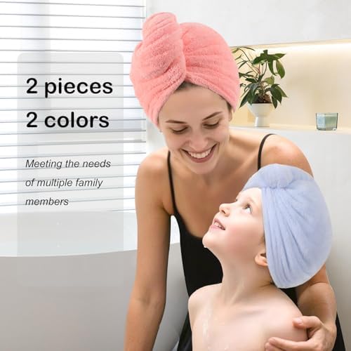 Microfiber Hair Drying Towel Wrap,Hair Turbans Towel for Wet Hair - Image 4