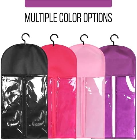 3PCS Wig Bags Storage with Hanger Wig Holder Wig Hanger for Multiple Wigs Portable Hair Extension Holder Dust-proof Hair Extension Storage Wigs Stand Hair Extensions, wigs & accessories (Purple) - Image 6