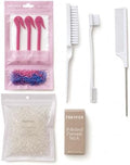 PONY PICK Elastic Hair Tie Cutter Collection (Pink/Colored with Ultimate Hair Care Set) by ThePonyPick