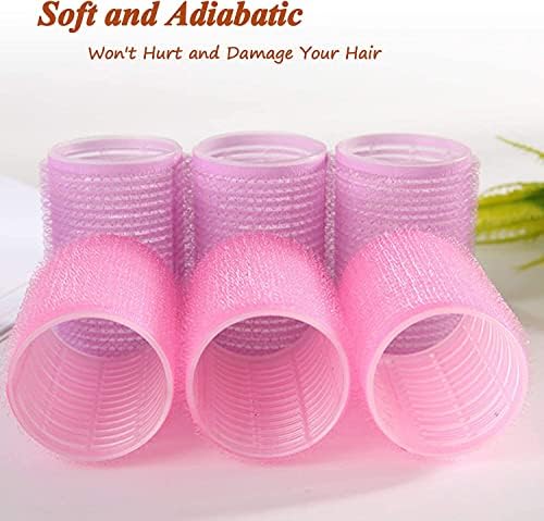 Jumbo Hair Rollers, 6 Packs Large Rollers For Hair, Self Grip Salon Hairdressing Curlers, Hair Curlers Sets, DIY Curly Hairstyle, Colors May Vary, (3xJumbo+3xLarge) - Image 7
