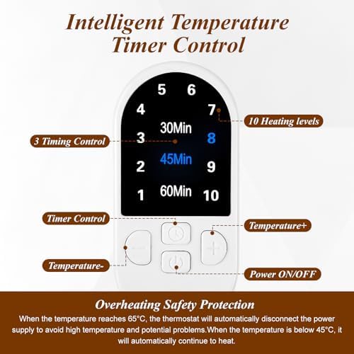 Heated Cap for Deep Conditioning: Upgraded Extra Large 10-Level Fast Heating 3 Time Settings Hair Steamer Cap for Natural Black Hair Portable Thermal Steam Cap for Home Hair Treatment - Deep Black - Image 4