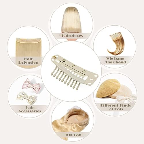 Dreamlover Beige Hair Extension Clips, 10 Teeth, 30 Pieces - Image 6