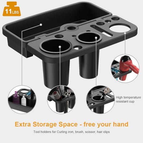 Salon Tray Cart with Extra Storage Space, Salon Rolling Tray, Adjustable Height Salon Tray on Wheels, Removable Hair Extension Tool Tray for Hairdressers, Color Tray for Salon Home Use - Image 2