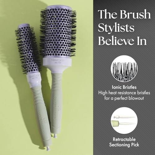 Olivia Garden NewCycle Round Thermal Hair Brush (not Electrical) with Ceramic Barrel, Ionic Technology and Made from 100% Recycled Material (Except bristles) - Image 4