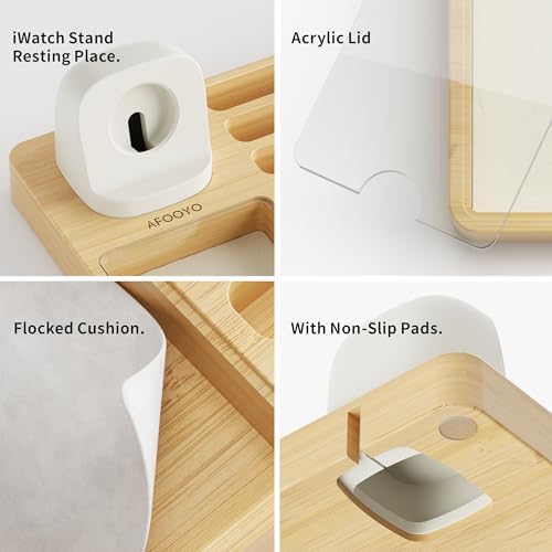 Wooden Watch Band Organizer - Charger Stand Compatible with All Apple Watch - Image 6