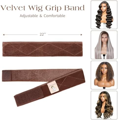 Medium Brown Wig Grip Band 2 Pack for Half Wig, Non Slip - Image 5