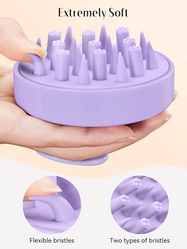 HEETA Scalp Massager Hair Scrubber Shampoo Brush Exfoliator for Hair Growth - Image 2