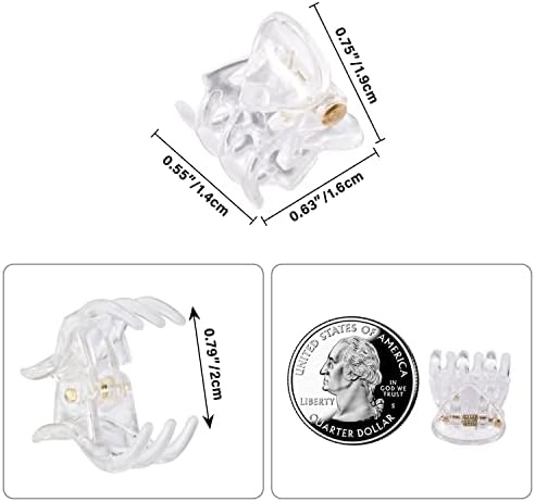 YOHAMA 36PCS Clear Mini Hair Claw Clips for Women & Girls Bangs Clamp Clip - Image 2