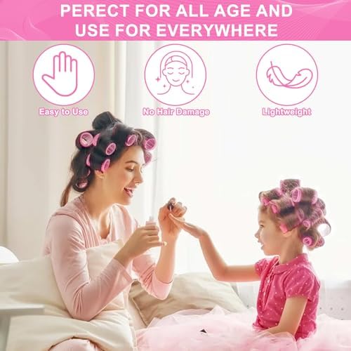 Super Jumbo Hair Rollers, 12 Pack Self Grip Salon Hairdressing Curlers, Hair Curlers Sets, DIY Curly Hairstyle for Long Hair, Colors May Vary, Jumbo Plus - Image 7