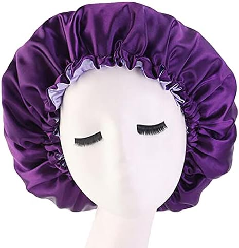 Edoneery Satin Bonnet for Sleeping Women, Double Layer Adjustable Sleep Cap - Image 2