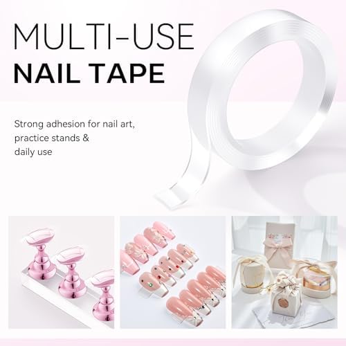Makartt Nail Stand: Press On Nails Stand Display Practice Art Magnetic Fake Nail Holder for Painting Nails Stand for False Nail Designs with Double-sided Tape for Home DIY Beginner Salon Supplies - Image 6