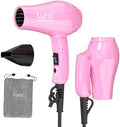 Foldable Travel Hair Dreyr Mini:Dual Voltage Small Lightweight Blow Dryer for International Travel,1200w Compact Pink Hairdryer with Concentrator and Travel Bag(Hot Pink) by Lura