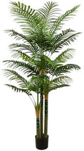 6FT Tall Golden Cane Artificial Palm Tree, Large Faux Palm Tree with 3 Textured Trunks, Outdoor Artificial Plants, Fake Tree for Indoor Office Living Room Outside Patio. by Unknown