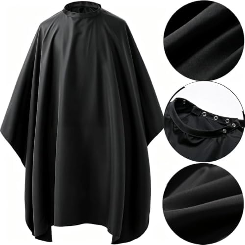 Professional Hair Cutting Cape with Adjustable Snap Closure, Salon Barber Cape,Waterproof Hairdressing Salon Cape - 47" x 55" - Image 3