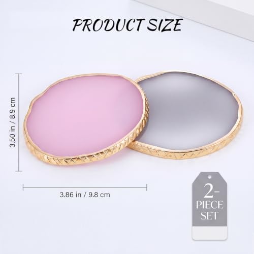 Resin Nail Art Palette 2Pcs, Gray Pink Mixing Tray - Image 2