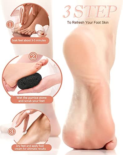 Maryton Natural Pumice Stone for Feet - Lava Foot Exfoliator Scrubber Pedicure Tools, Dead Skin Corn Callus Remover for Feet and Hands, 1 Count - Image 4