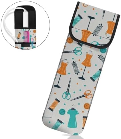 ZOUTAIRONG Curling Iron Travel Case Heat Resistant Flat Iron Holder Travel Case Hair Straightener Curling Iron Storage Bag Pouch Hot Tools Travel Bag Fashion Print - Image 4
