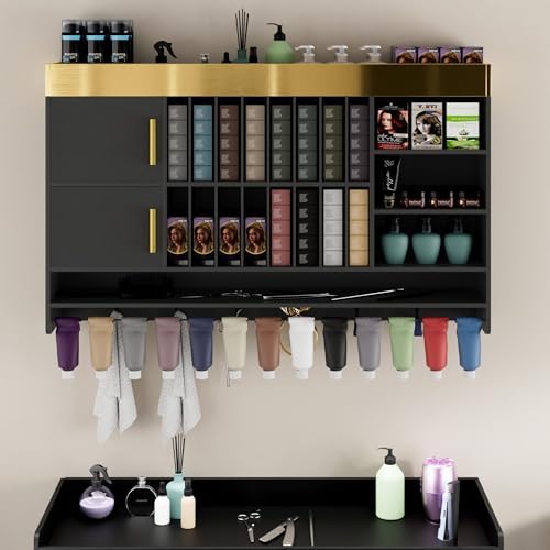 Wall Mount Hair Color Organizer Rack, Holds 100+ Hair Dye Tubes by HolaiNail