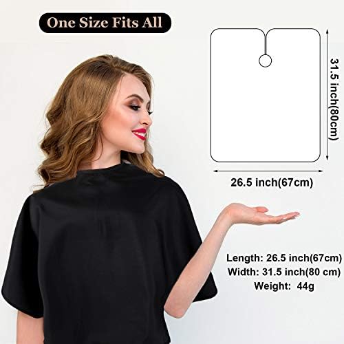 Syhood 2 Pcs Makeup Cape Shorty Waterproof Haircut Cape for Women Men - Image 3