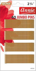 Annie 2 3/4" Roller Pins Set, Metal Hair Clips - 40 Count (Bronze) by AnnieInternational