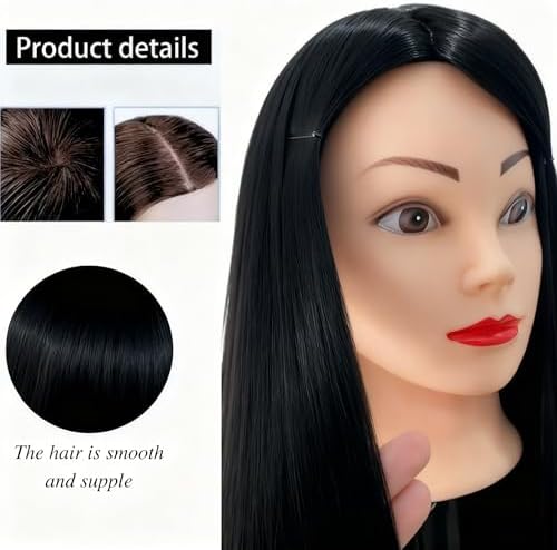 Mannequin Head with Hair - Cosmetology Students Doll Head for Hair Styling - Image 5