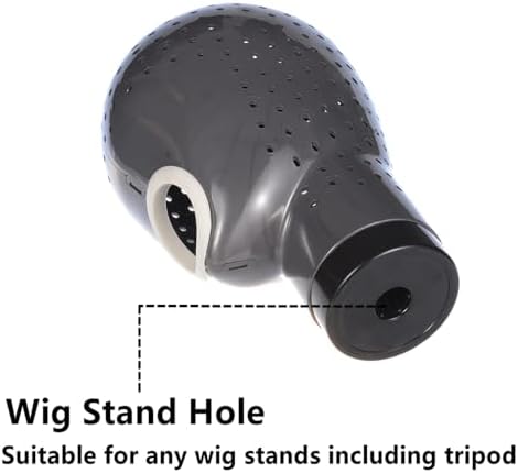 HOMEGOAL Hair Dryer Wig Stand Holder Mannequin Head, Drying Wig From Inside to Outside, Quickly, Easily, For Lace Scalp Cap Net (Dark Grey) - Image 5