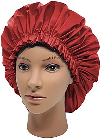 ELEBOX Premium Collection Super Jumbo Shower Cap Red - Image 3