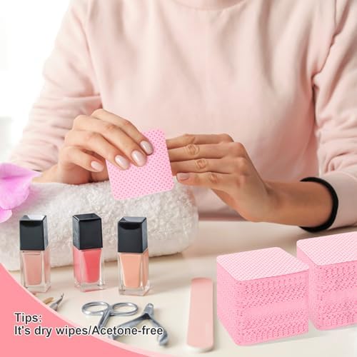 Lint Free Nail Wipes, 540PCS Nail Supplies Nail Polish Remover Wipes - Image 7