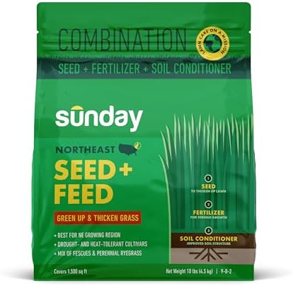 Sunday Northeast Grass Seed & Fertilizer - Tall Fescue, 10 lb by SundayYardandGarden