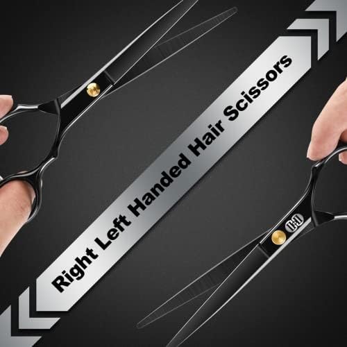 CIICII Hair Cutting Scissors, 6.5 Inch Barber Haircut Scissors Kit (Black) - Image 3