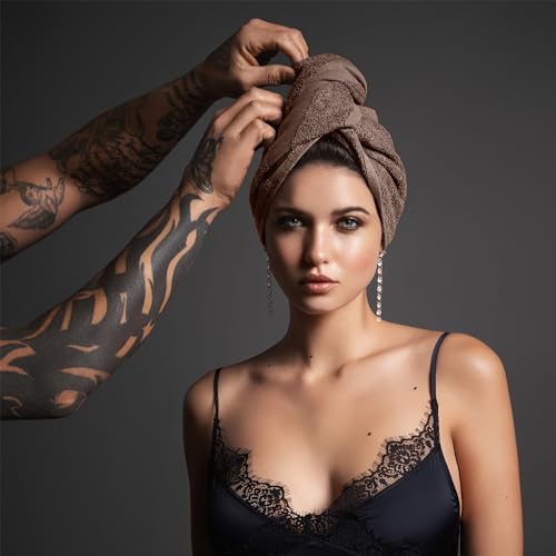 Fromm ColorSafe 100% Cotton Bleach Proof Salon Hair Towels for Hairstylists, Barbers, Spa, Gym in Brown, 16" by 29", 6 count Absorbent Stain Resistant Towels for Drying Curly, Long, Wavy Hair - Image 3