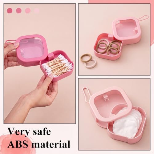 Kathfly 4 Pcs Hair Tie Organizer Travel, Stackable, Pink Range - Image 3