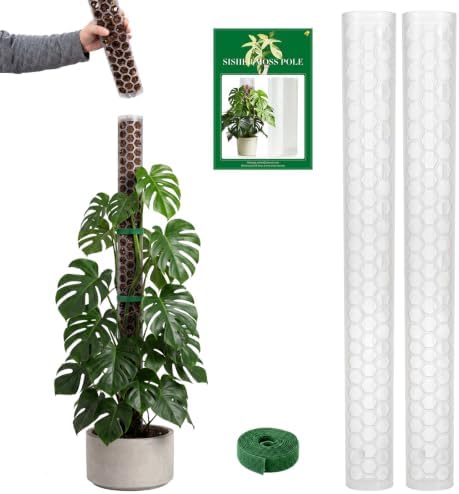 Plastic Moss Pole for Monstera and Climbing Plants (2 PACK-24Inch) by Growasplant%E2%80%94Botanicalhometextilesdesignedfromrealspecies