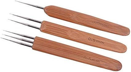 3 Pcs/Set Dreadlock Crochet Hook for Hair, Dreadlock Needle Tool for Braid Craft,Dread Locks Crochet Needles 0.5mm (1 Hook, 2 Hooks,3 Hooks) - Image 3