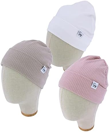 Jersey Beanie Hat for Newborn Baby Boys Girls Silky Satin Lined Hats Bonnet Toddler Infant Little Kids Beanies Caps - Image 2