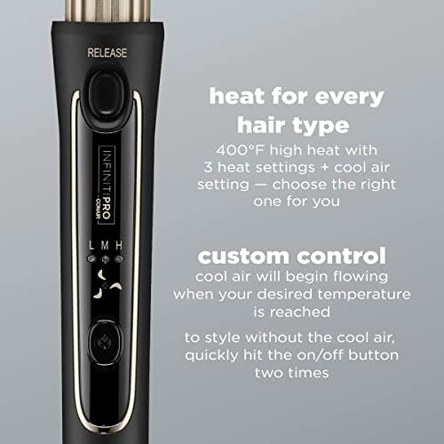 INFINITIPRO BY CONAIR Cool Air Curling Iron, Protects Against Damage and Locks in Style for Effortless Long Lasting Curls & Waves, Black - Image 4