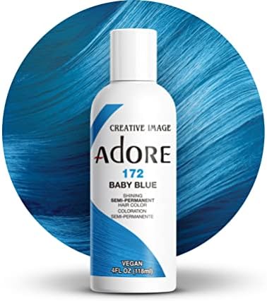 Adore Semi Permanent Hair Color, 172 Baby Blue, 4 Fl Oz by Adore