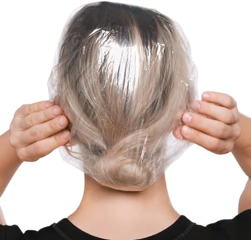 Disposable Processing Caps 21 Inch - 100 Count Bulk Pack - Clear Plastic Hair Treatment Caps for Coloring, Conditioning, Hot Oil - Salon & Home Use - Image 4