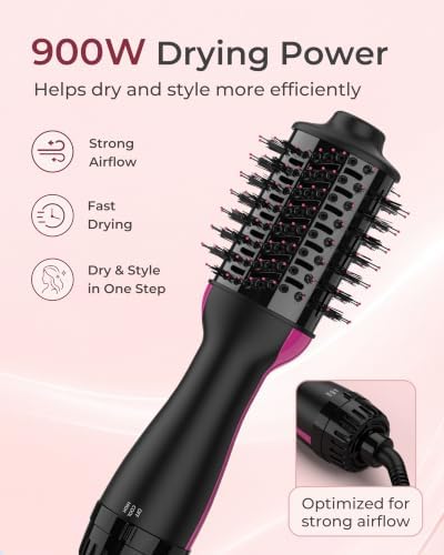UMEELY Dual Voltage Hair Dryer Brush, Mini Travel Hot Air Blow Dryer Brush - Image 7