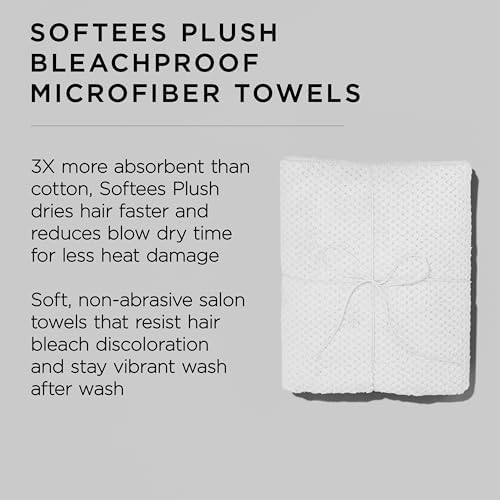 Fromm Softees Plush Bleachproof Microfiber Hair Towels, 6-Pack, White - Image 3