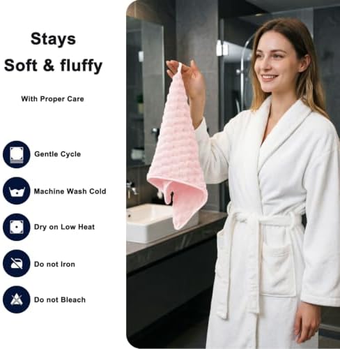 Cloud Velvet Hand Towels 3-Pack 14"x29.6" - Ultra Soft Microfiber Washcloths Set for Bathroom, Quick Dry Face & Hair Towels for Gym Spa - Image 6